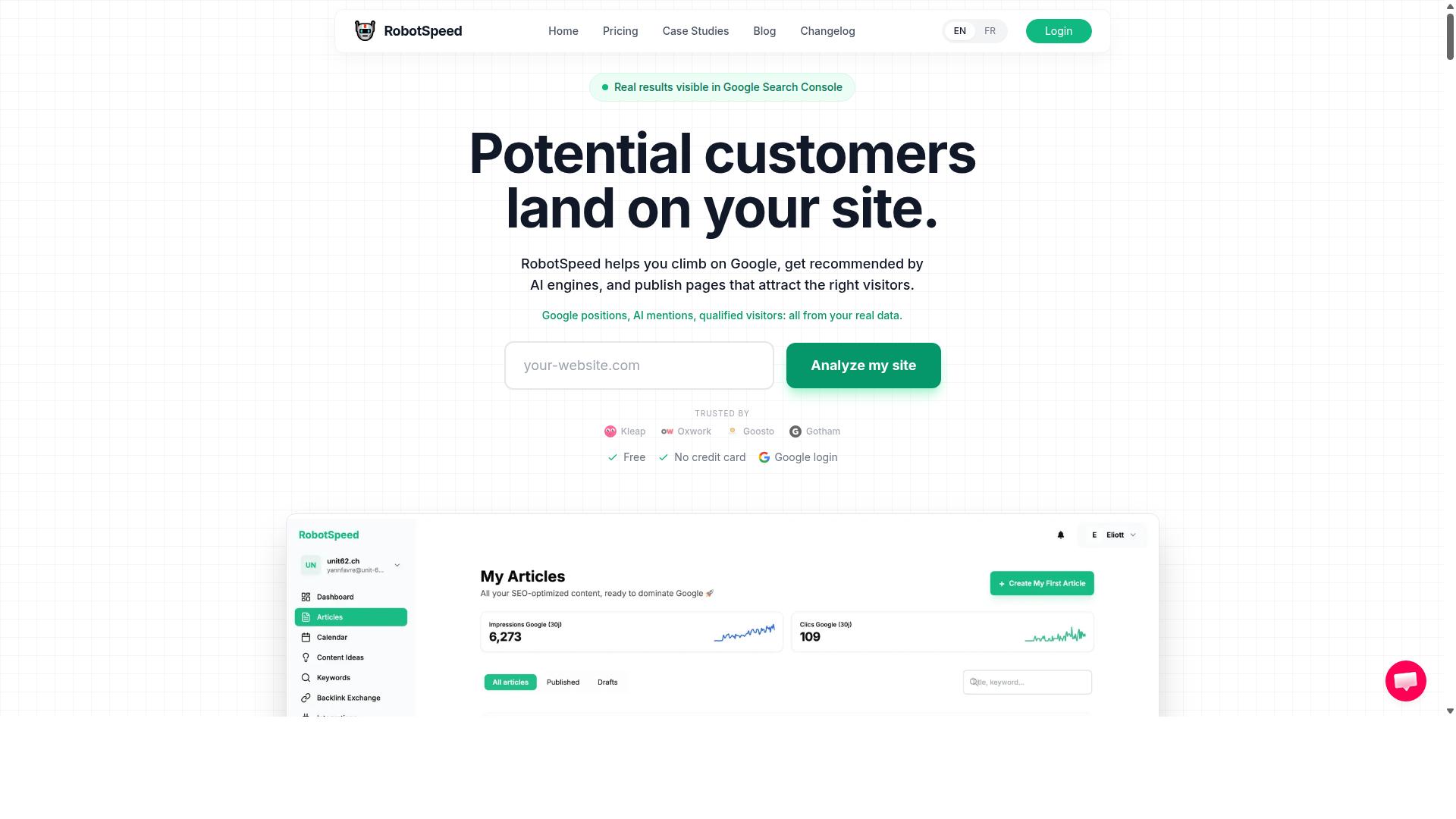 RobotSpeed website