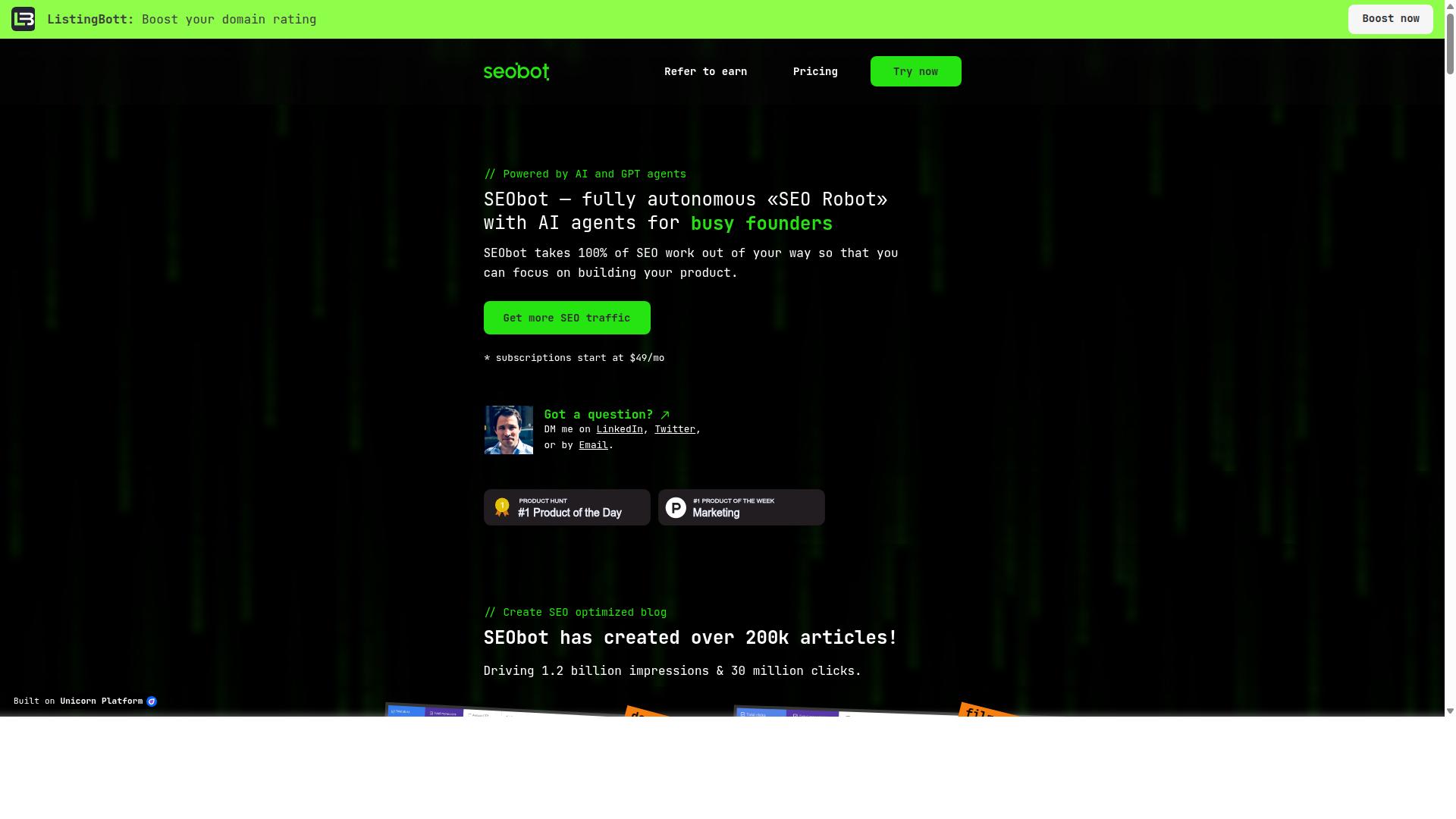 SEObot website